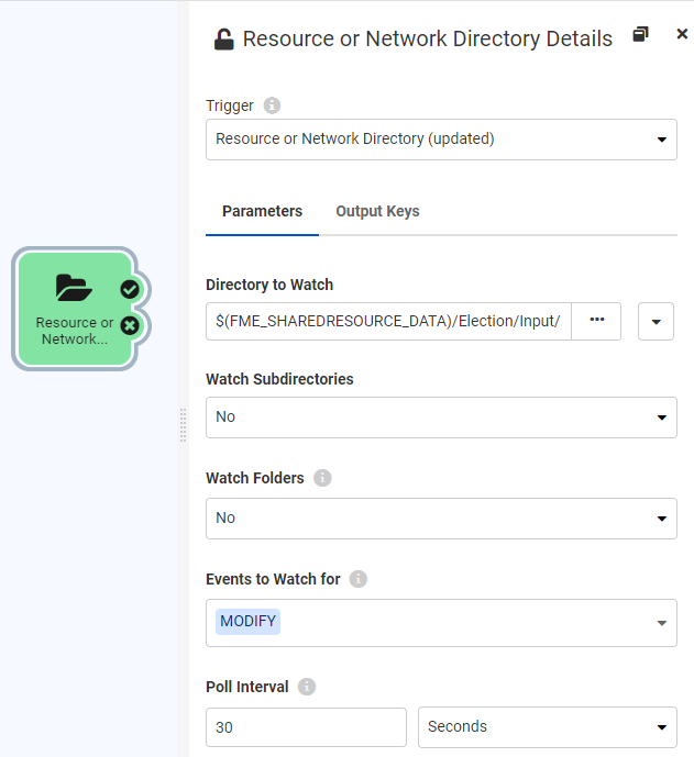 Configuring the Resource or Network Directory (updated) trigger
